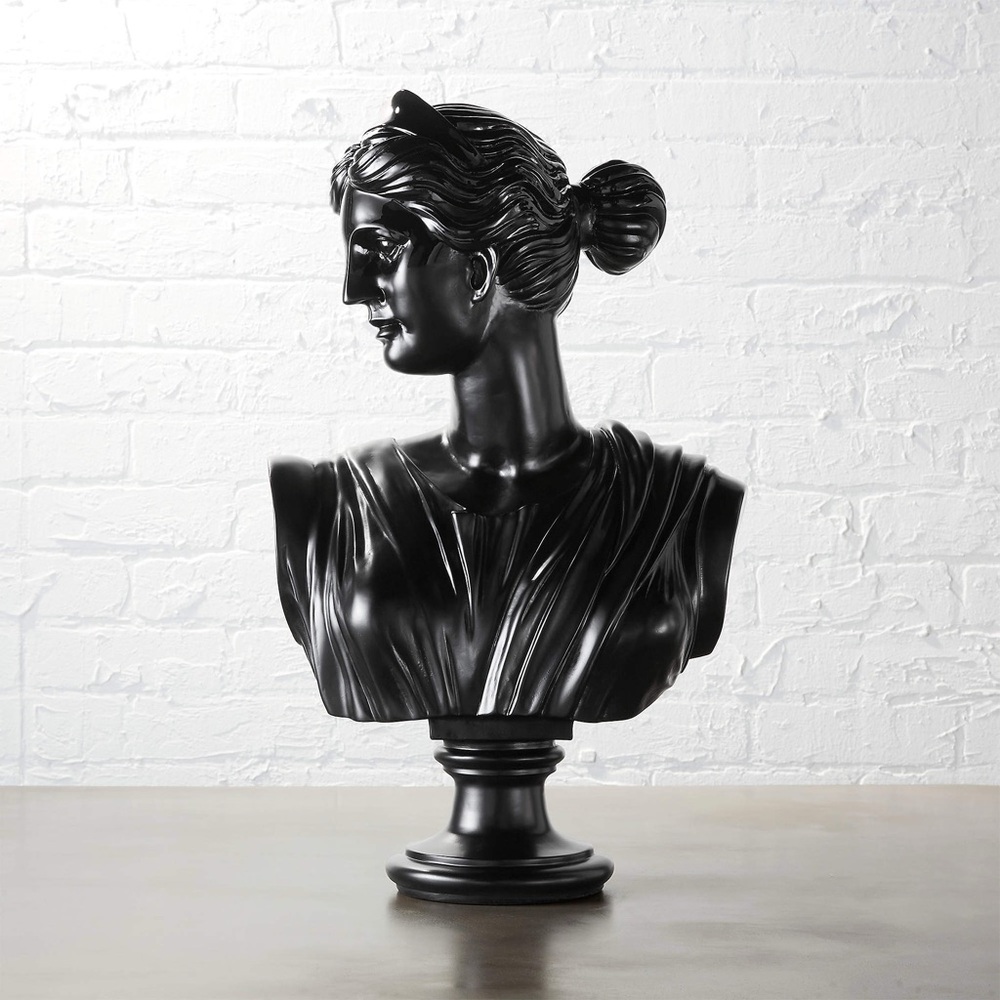 CB2 Judy Bust Black Sculpture